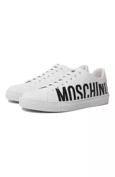 Кожаные кеды Moschino