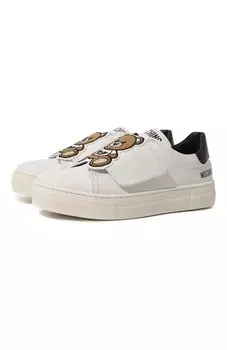 Кожаные кеды Moschino