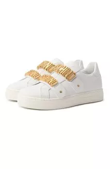 Кожаные кеды Moschino