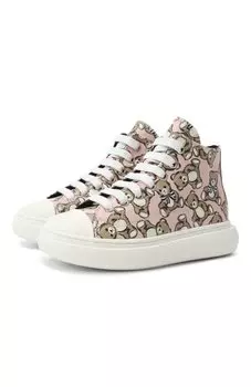 Кожаные кеды Moschino