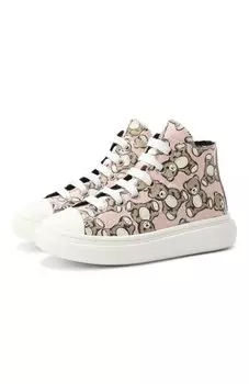 Кожаные кеды Moschino