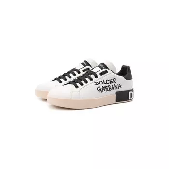 Кожаные кеды Portofino Dolce &amp; Gabbana