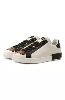 Кожаные кеды Portofino Dolce & Gabbana