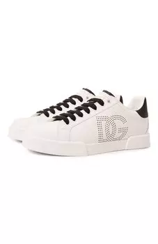 Кожаные кеды Portofino Dolce & Gabbana