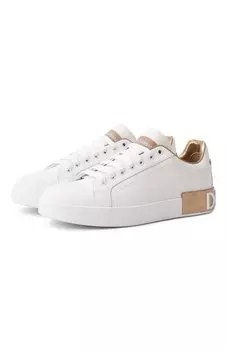 Кожаные кеды Portofino Dolce & Gabbana