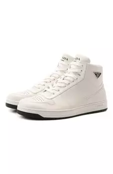 Кожаные кеды Prada