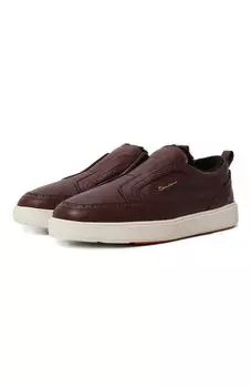 Кожаные кеды Santoni