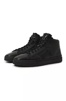 Кожаные кеды Santoni