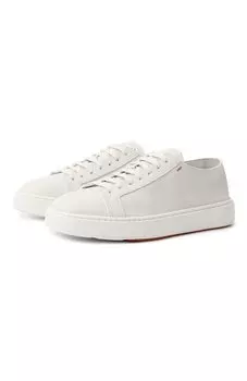Кожаные кеды Santoni