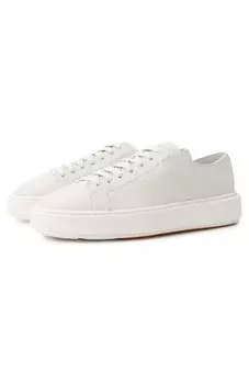 Кожаные кеды Santoni