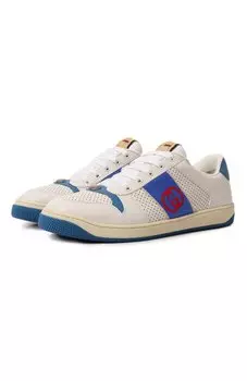 Кожаные кеды Screener Gucci