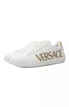 Кожаные кеды Versace