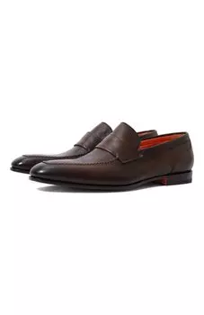 Кожаные лоферы Santoni