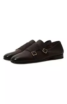 Кожаные монки Santoni