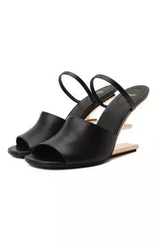 Кожаные мюли Fendi