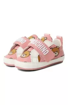 Кожаные пинетки Moschino