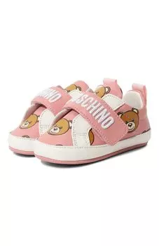 Кожаные пинетки Moschino