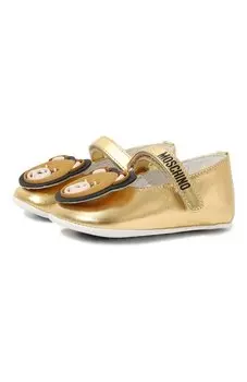 Кожаные пинетки Moschino