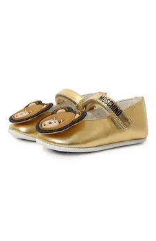 Кожаные пинетки Moschino