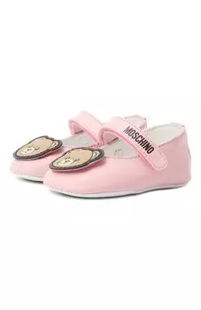 Кожаные пинетки Moschino