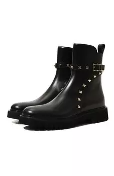 Кожаные полусапоги Rockstud Valentino