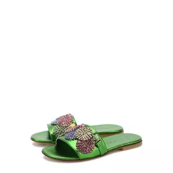 Кожаные сабо со стразами Quis Quis