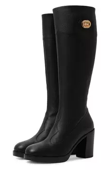 Кожаные сапоги Gucci