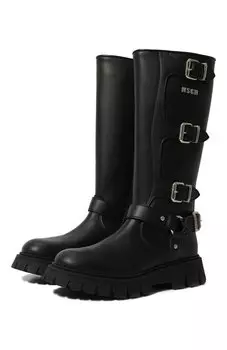 Кожаные сапоги MSGM kids