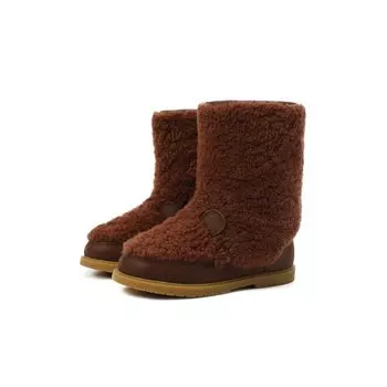 Кожаные сапоги с меховой отделкой Donsje Amsterdam