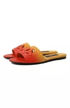 Кожаные шлепанцы Bianca Dolce & Gabbana