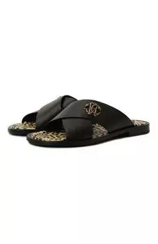 Кожаные шлепанцы Roberto Cavalli