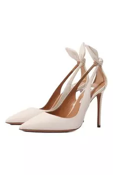 Кожаные туфли Bow Tie Aquazzura