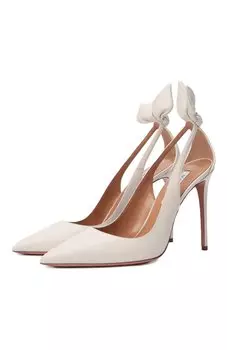 Кожаные туфли Bow Tie Aquazzura