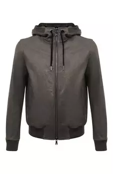 Кожаный бомбер Barbed