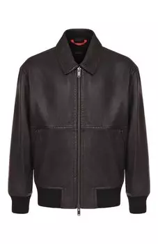 Кожаный бомбер BOSS Orange