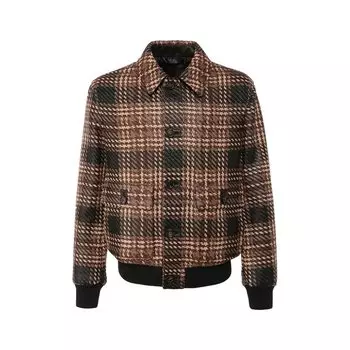 Кожаный бомбер Brioni