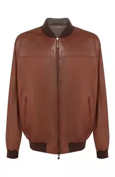 Кожаный бомбер Brioni