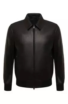 Кожаный бомбер Brioni