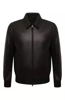 Кожаный бомбер Brioni