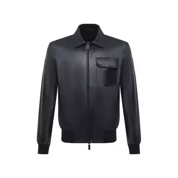 Кожаный бомбер Giorgio Armani