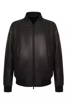 Кожаный бомбер Giorgio Armani