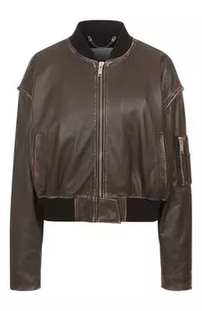 Кожаный бомбер Halfboy