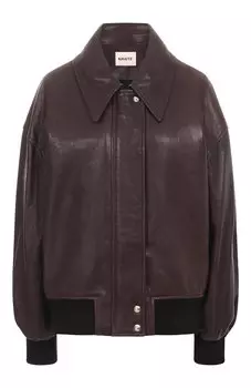 Кожаный бомбер Khaite