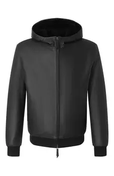 Кожаный бомбер с меховой подкладкой MVST