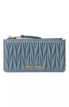 Кожаный футляр для кредитных карт Miu Miu