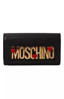 Кожаный кошелек на цепочке Moschino