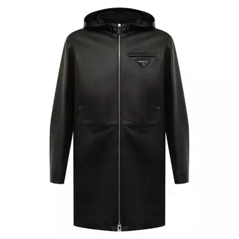 Кожаный плащ Prada