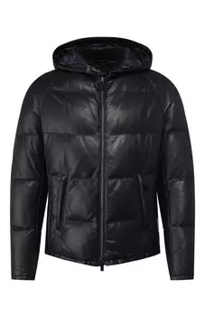 Кожаный пуховик Giorgio Armani