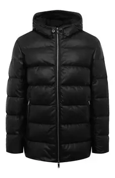 Кожаный пуховик MUST