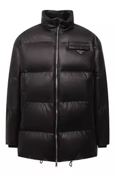 Кожаный пуховик Prada